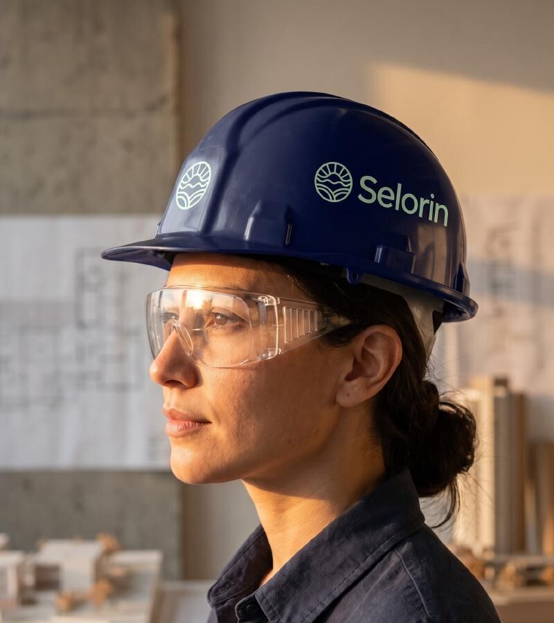 Engineer reviewing equipment on site during an environmental compliance check