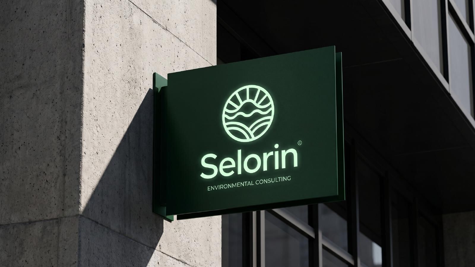 Selorin sign on a building facade